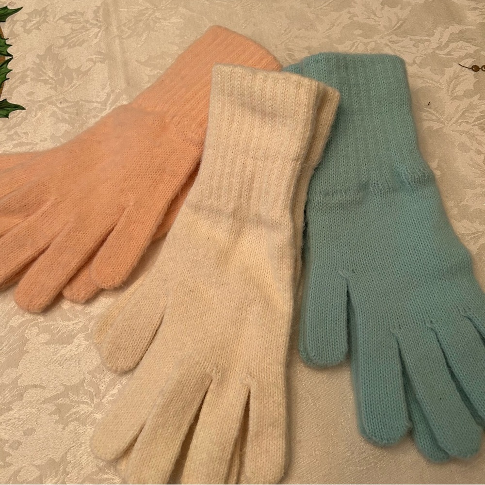 Pink, White, and Blue Gloves